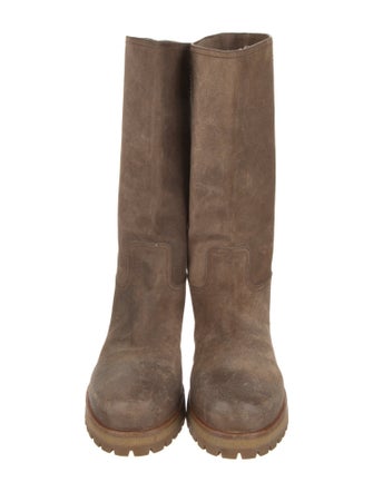 Prada Suede Moto Boots