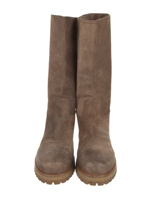 Prada Suede Moto Boots