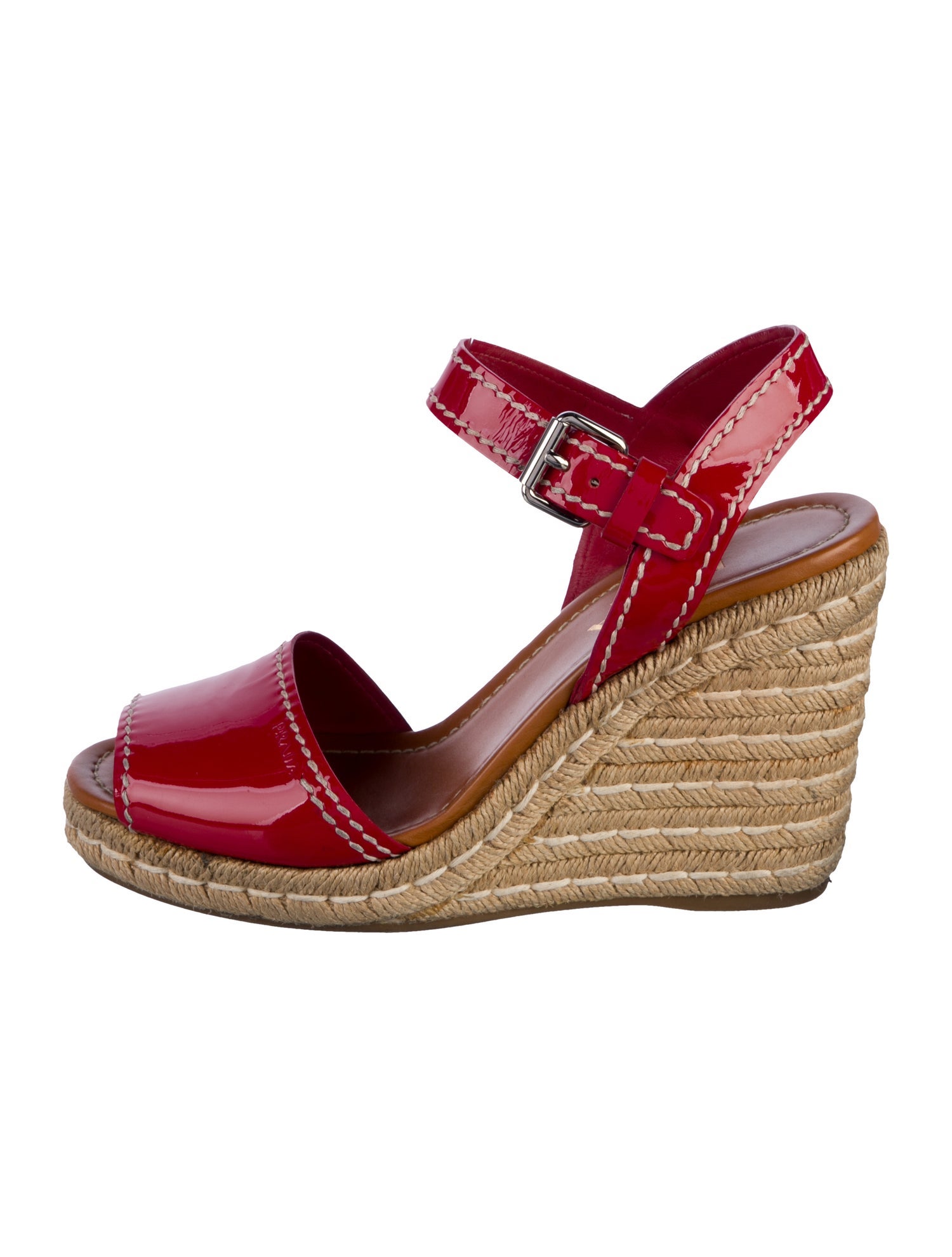 Prada Patent Leather Colorblock Pattern Slingback Pumps