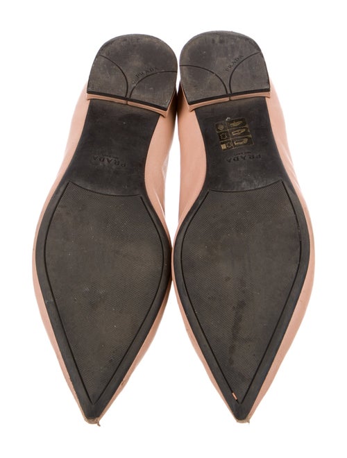 Prada Leather Bow Accents Ballet Flats