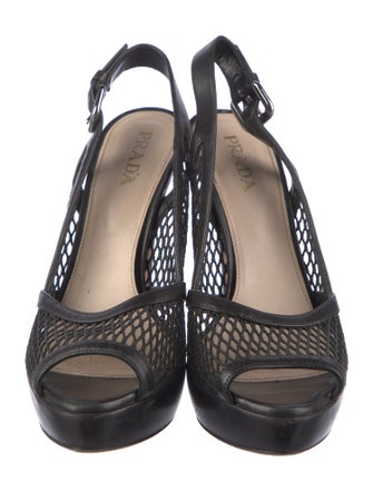 Prada Leather Slingback Pumps