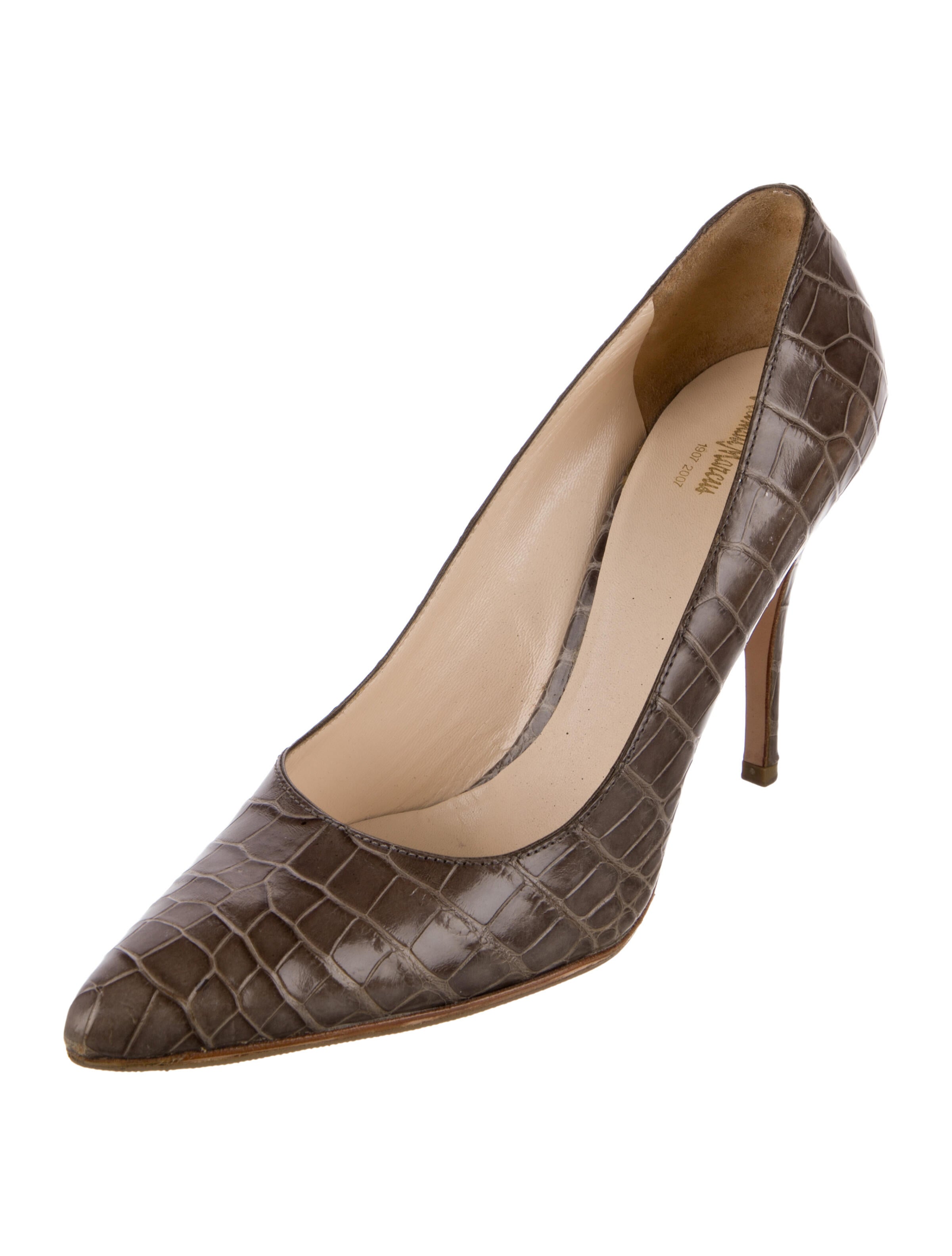 Prada Embossed Leather Pumps