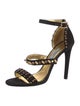 Prada Suede Studded Accents Sandals