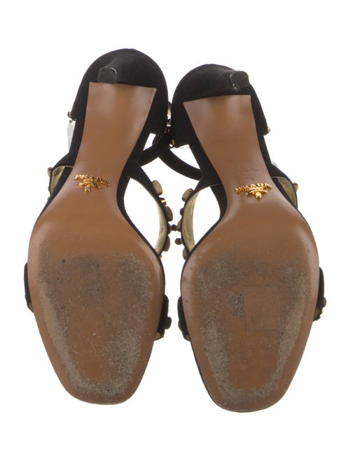 Prada Suede Studded Accents Sandals