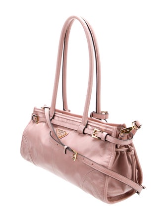 Prada Enameled Metal Triangle Bonnie Medium