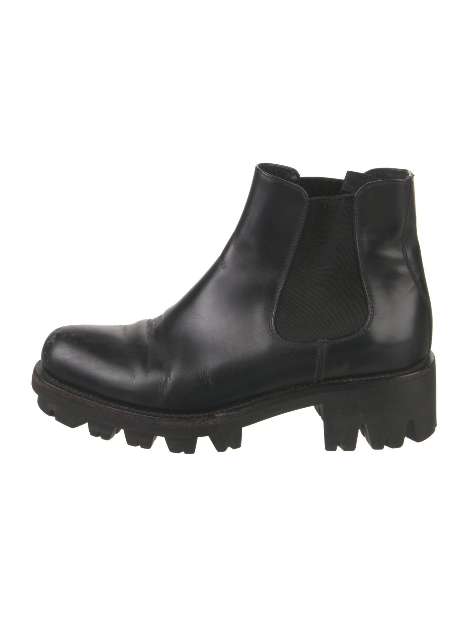 Prada Leather Chelsea Boots