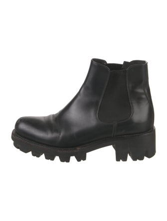 Prada Leather Chelsea Boots