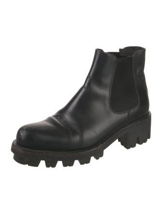 Prada Leather Chelsea Boots