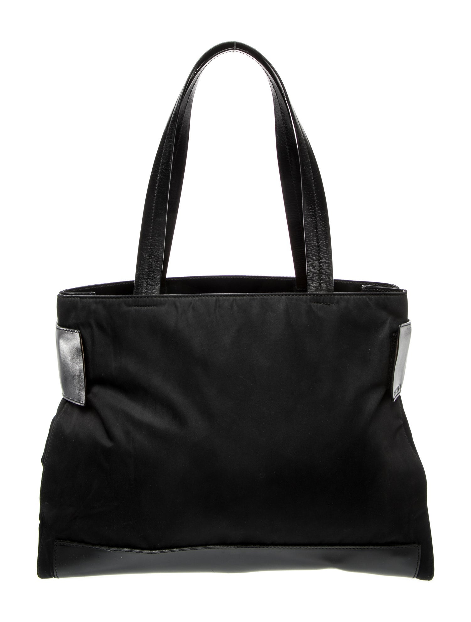 Prada Enameled Metal Triangle Tote Vintage