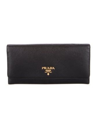 Prada Saffiano Cuir Leather Continental Wallet