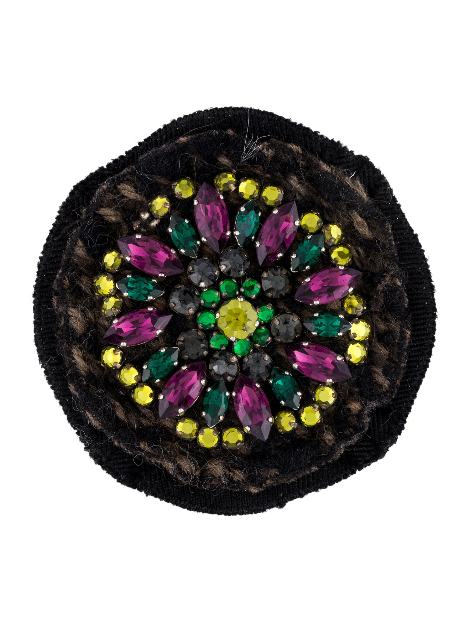 Prada Crystal Fabric Brooch
