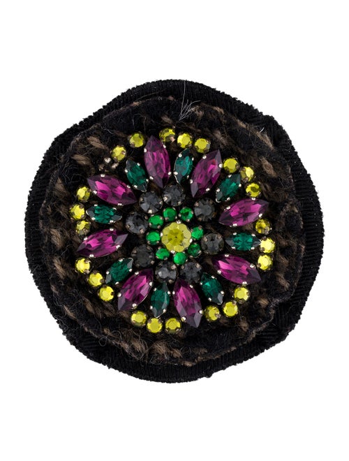 Prada Crystal Fabric Brooch