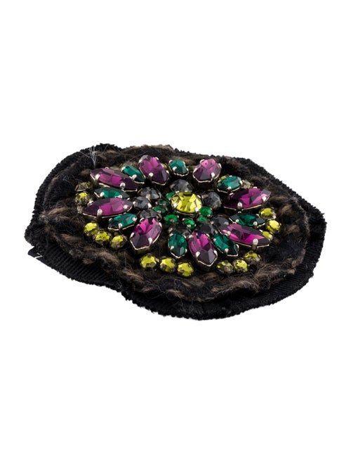 Prada Crystal Fabric Brooch