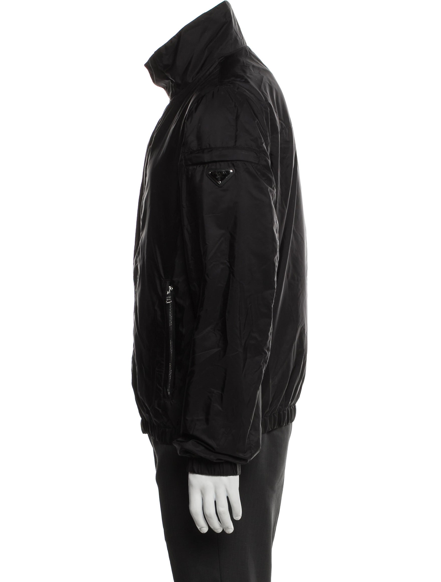 Prada 2021 Enameled Metal Triangle Windbreaker