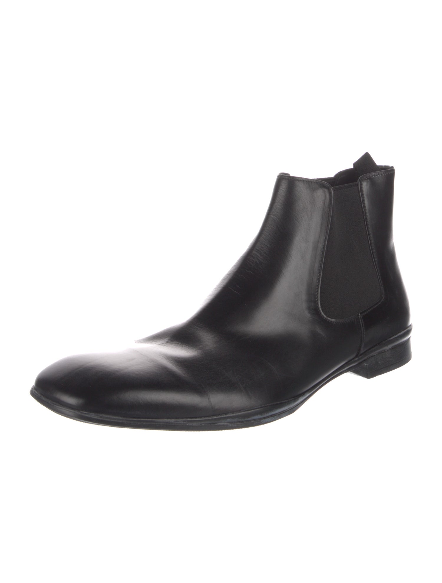 Prada Leather Chelsea Boots