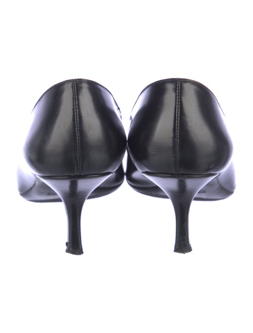 Prada Leather Bow Accents Slingback Sandals