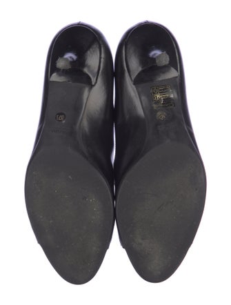 Prada Leather Bow Accents Slingback Sandals