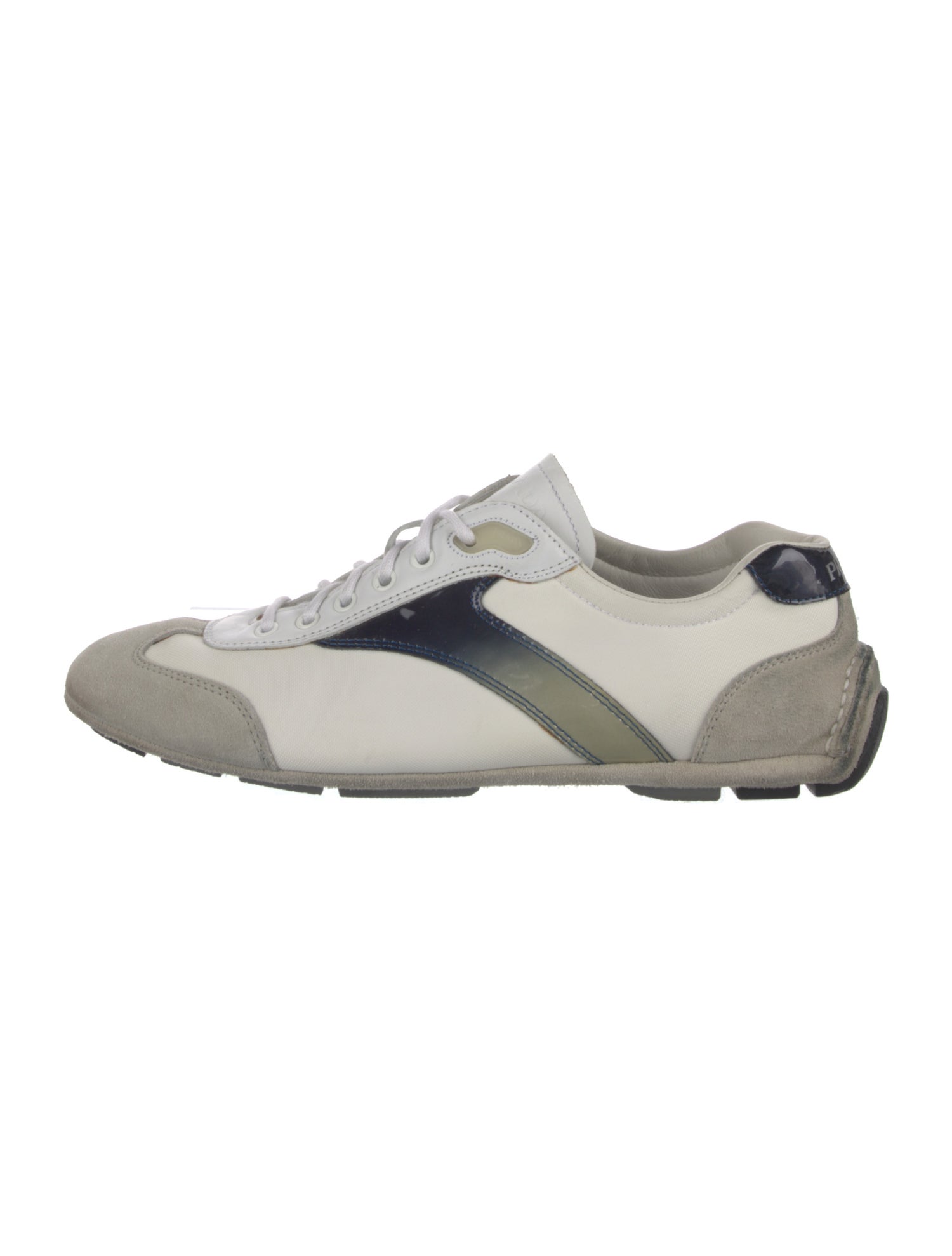 Prada Sport Suede Colorblock Pattern Sneakers