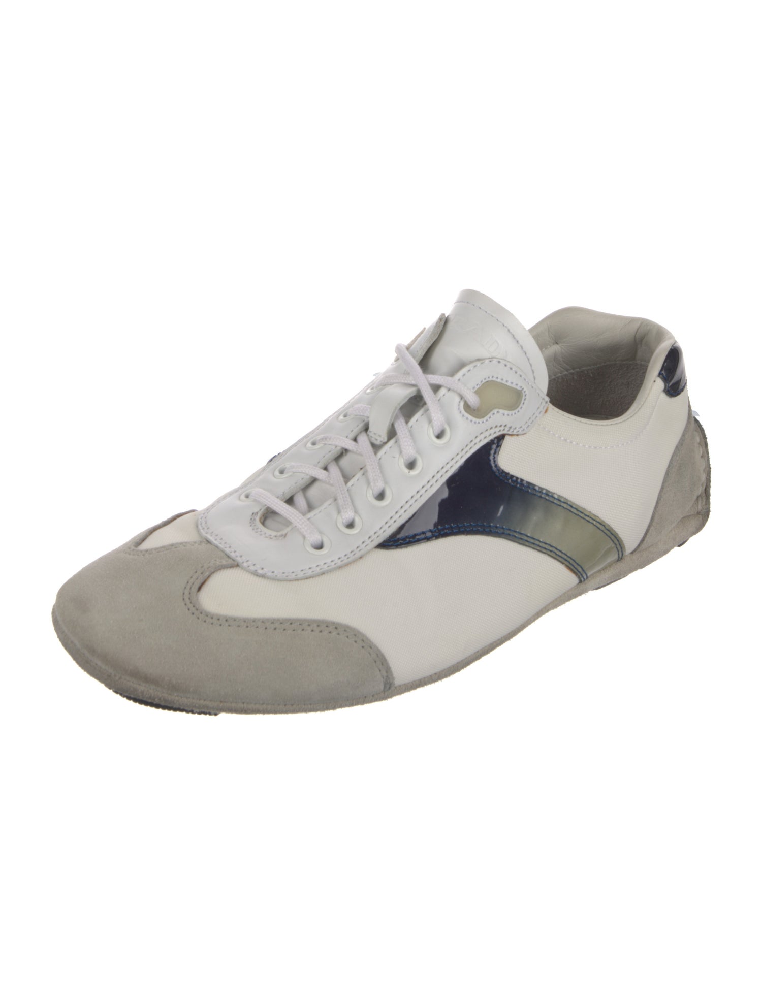 Prada Sport Suede Colorblock Pattern Sneakers