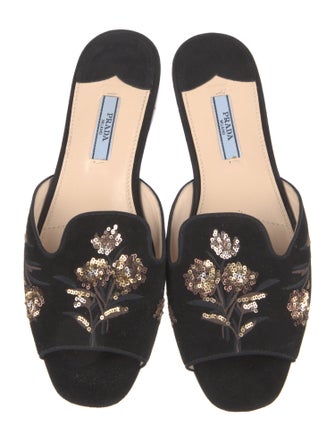 Prada Suede Mules