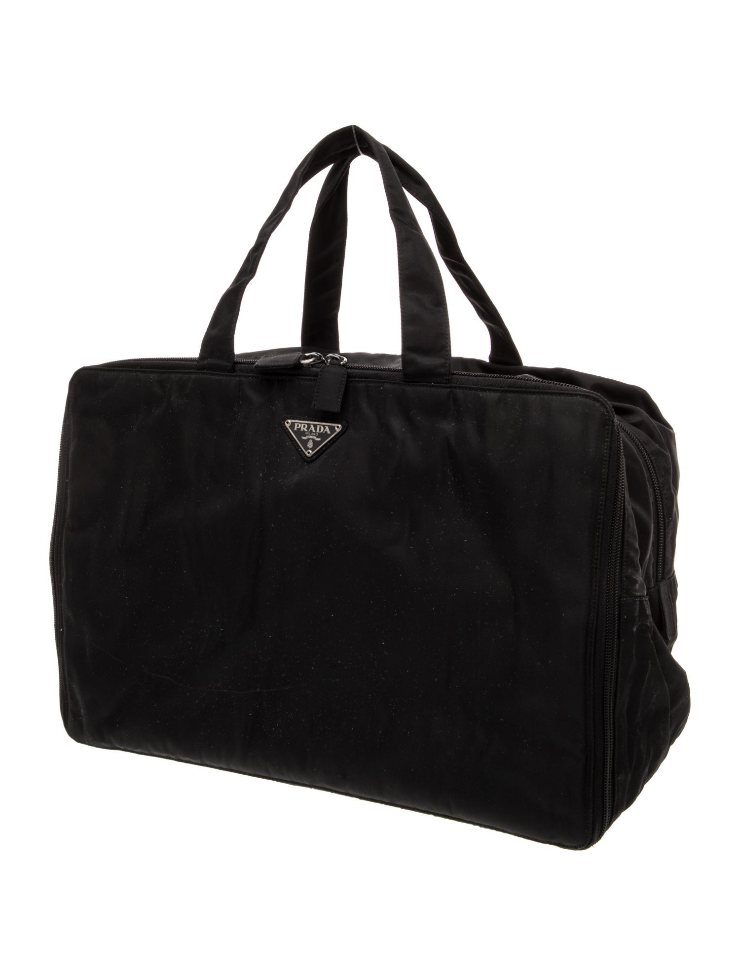 Prada Enameled Metal Triangle Briefcase