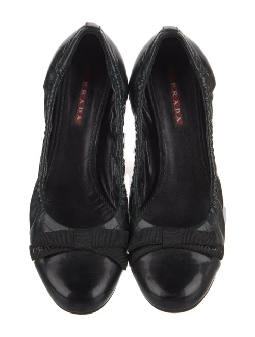 Prada Patent Leather Bow Accents Pumps