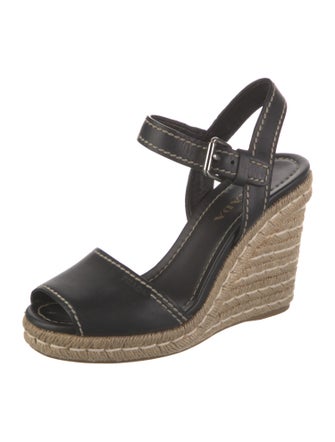 Prada Leather Espadrilles