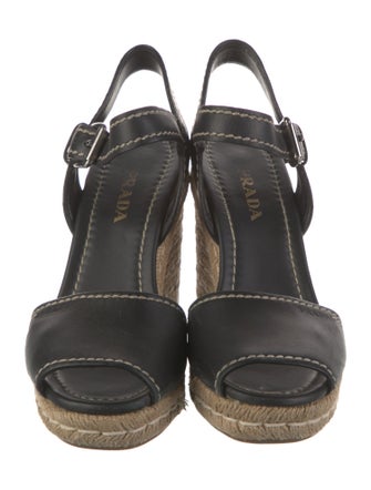 Prada Leather Espadrilles