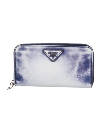 Prada Spazzolato Leather Continental Wallet