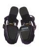 Prada Velvet Polka Dot Print Slingback Sandals