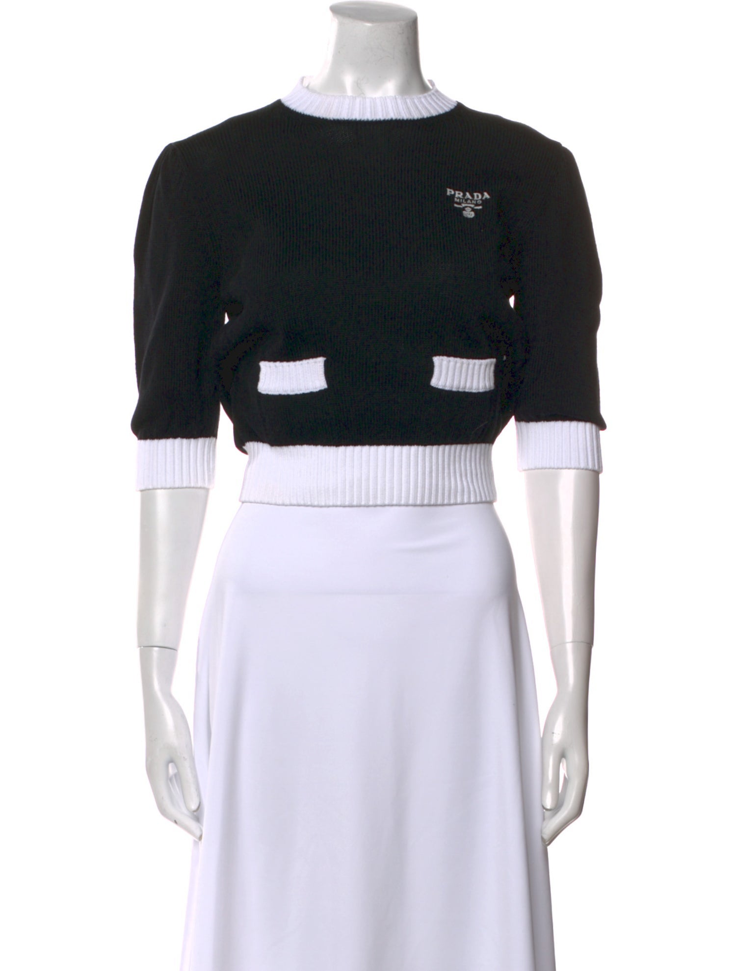 Prada 2023 Graphic Print Crop Top