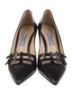Prada Patent Leather Bow Accents Pumps