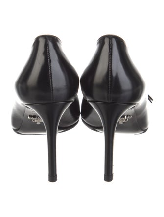 Prada Patent Leather Bow Accents Pumps