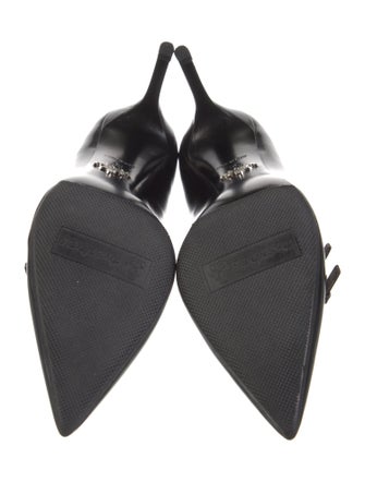 Prada Patent Leather Bow Accents Pumps