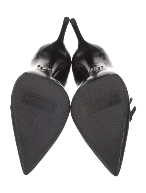 Prada Patent Leather Bow Accents Pumps