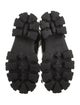 Prada Nylon Leather Trim Embellishment Combat Boots