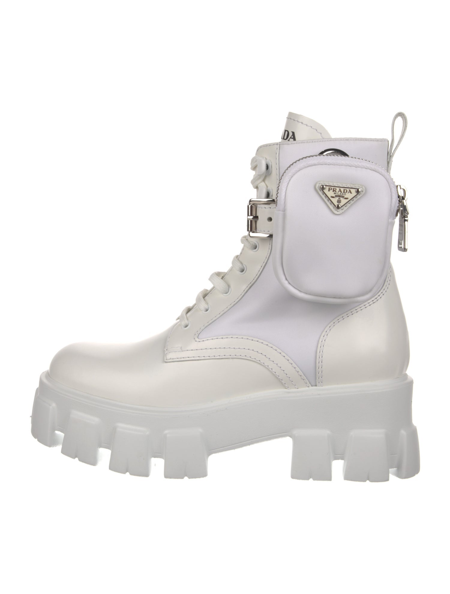 Prada Leather Combat Boots