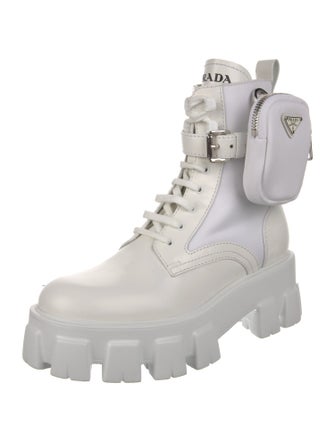 Prada Leather Combat Boots