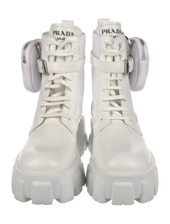 Prada Leather Combat Boots