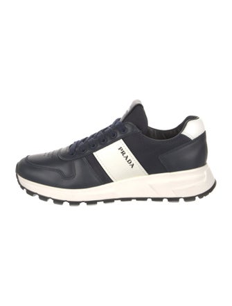 Prada Leather Colorblock Pattern Sneakers