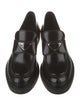 Prada Enameled Metal Triangle Leather Oxfords