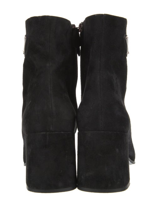 Prada Enameled Metal Triangle Suede