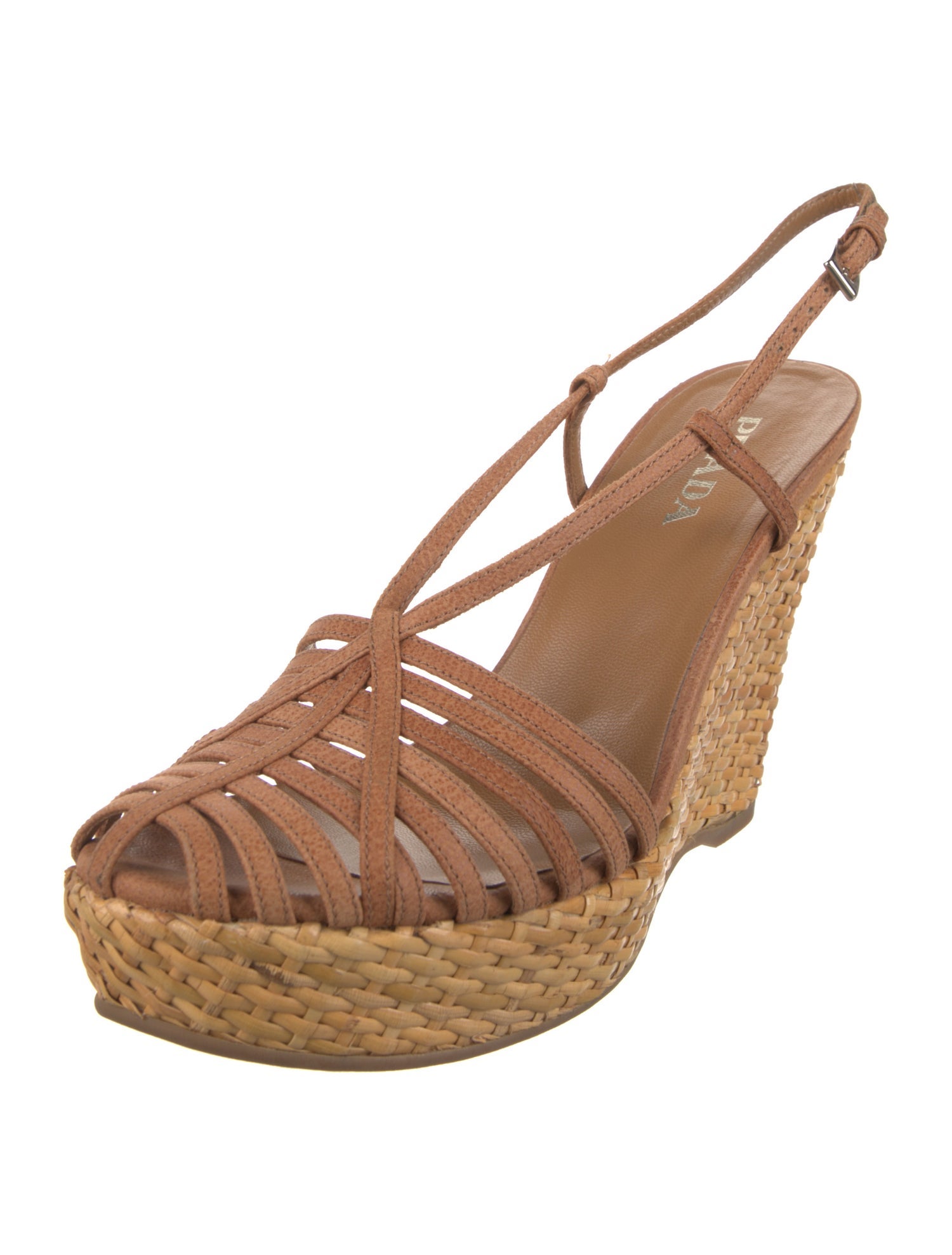 Prada Leather Colorblock Pattern Slingback Pumps