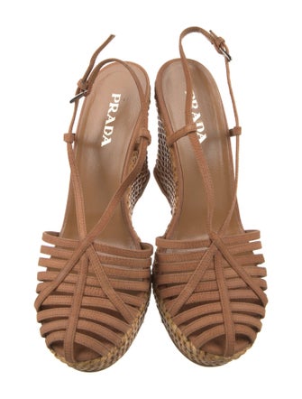 Prada Leather Colorblock Pattern Slingback Pumps