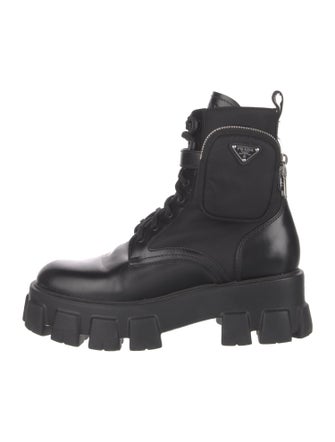 Prada Leather Combat Boots