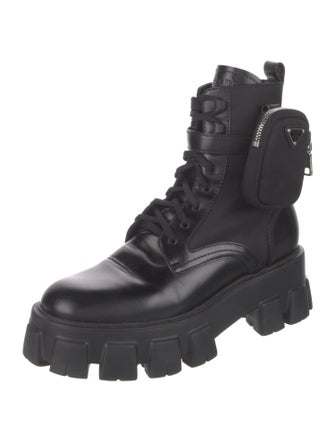 Prada Leather Combat Boots