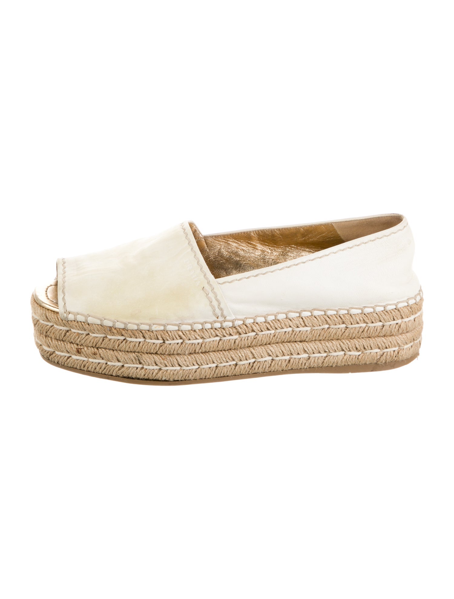 Prada Leather Braided Accents Espadrilles