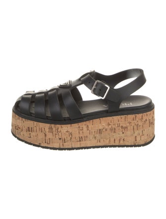 Prada Rubber Slingback Sandals