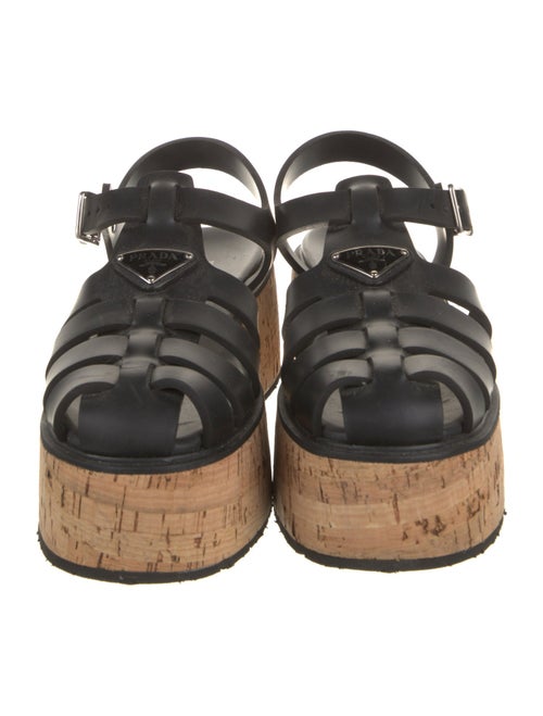 Prada Rubber Slingback Sandals