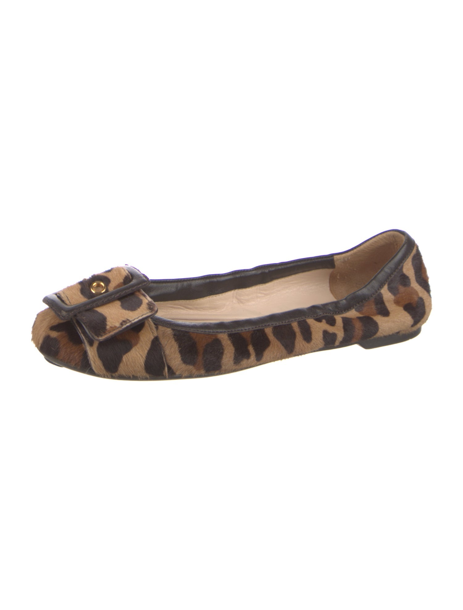 Prada Ponyhair Animal Print Ballet Flats